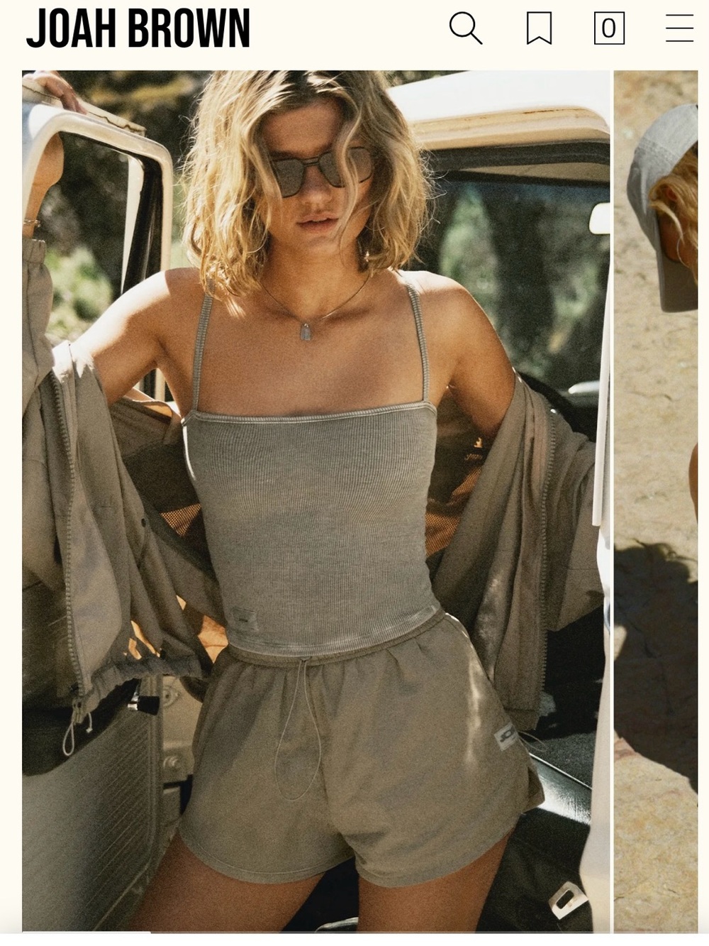 Joah Brown Square Neck Cami Small